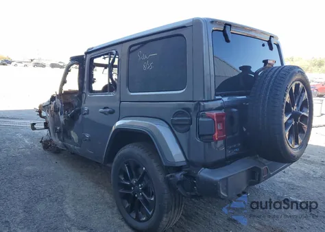 2025 Jeep Wrangler Sahara 4Xe из США, поврежденный, VIN 1C4RJXP61SW577787